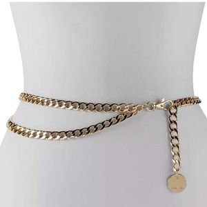 Nine West gold chain belt